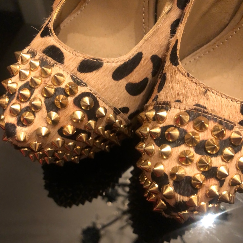 Steve Madden Leopard Print Studded Platform Heels… - image 4